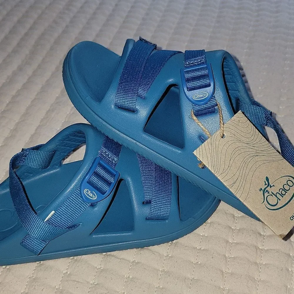 New Chaco Chillos Light Blue Adjustable Strap Performance Sport Sandals Size 2
